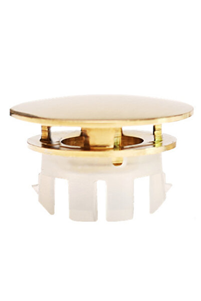 Choice1 Brushed Gold Solid Brass Sink Overflow Cap 22-25 Mm Round Sink Hole O...