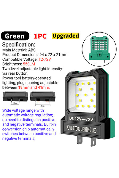 Choice9 مصباح عمل LED أخضر 14 واط، 12-72 فولت، من 1 إلى 5 قطع، متوافق مع ماكي...