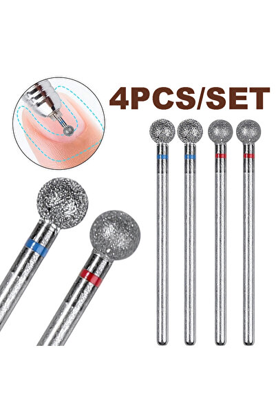 Choice Mix 4pc 1PC/2/4PCS 5mm Small Round Head Nail Drill Bits，Diamond Cuticl...