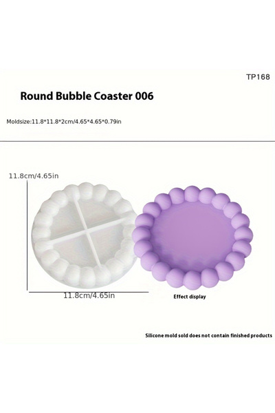 Choice3 Circle DIY Bubble Plaster Tray Coaster Silicone Mold, Candle Holder J...
