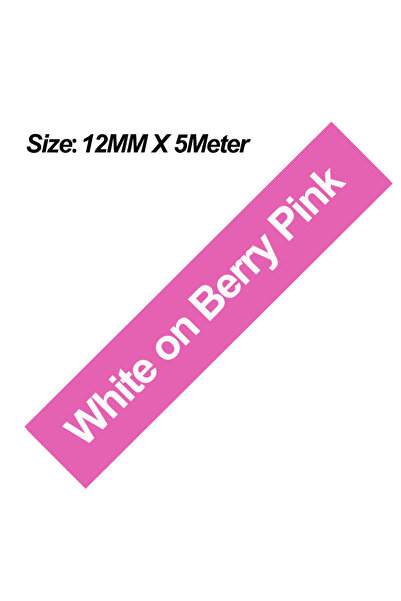 Choice60 12mm White on Pink 6/9/12/18/24mm tze231 tze241 tze251 tz221 tze Lam...
