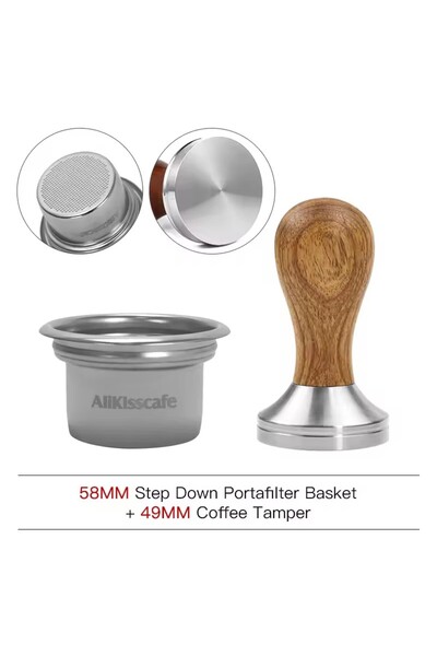 Choice14 مجموعة مكبس قهوة HH AliKisscafe مقاس 49 مم، مع سلة فلتر قهوة قابلة ل...