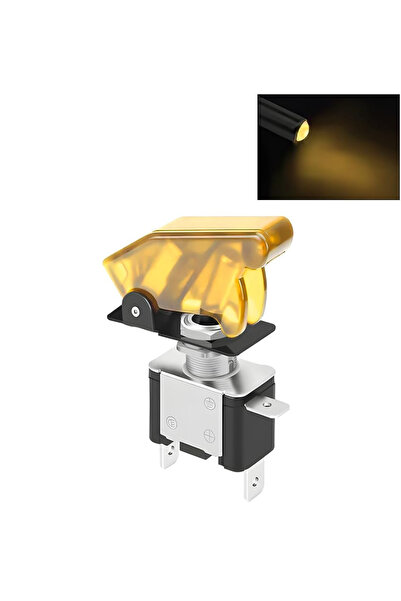 choice2 Yellow 12V 20A Toggle Switch LED Switch Car Auto Cover LED Light With...