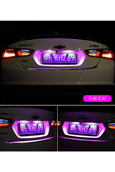 Choice5 pink purple 2pcs Car LED rear license plate light t10 ultra bright sm...