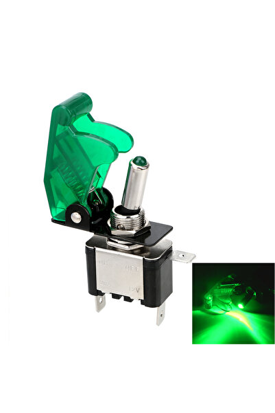 Choice4 green 12V SPST Toggle Rker Switch LED Light for Igniti Boost Marine B...