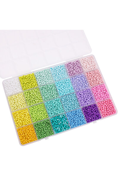 Choice4 1box style6 About 5200Pcs24 Grid Rice Bead Box Handmade DIY Jewelry B...