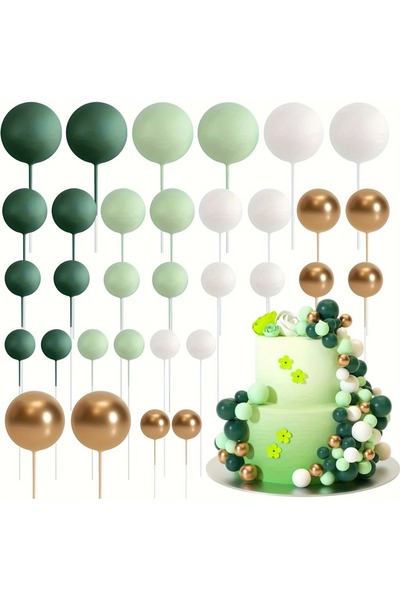 Choice15 20Pcs 04 20Pcs Happy Birthday Cake Gold And Silver Foam Ball Wedding...