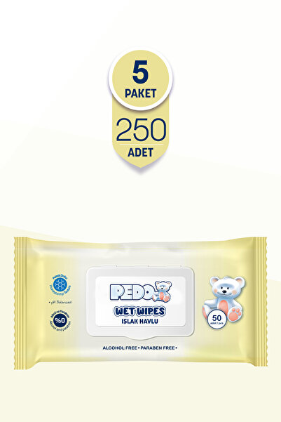 Pedo Klasik Islak Mendil 50'li 5 Paket