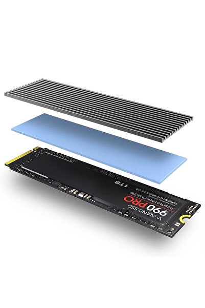 Choice black Aluminum M.2 SSD Heatsink for 2280 NVMe – with Thermal Pad, Fits...