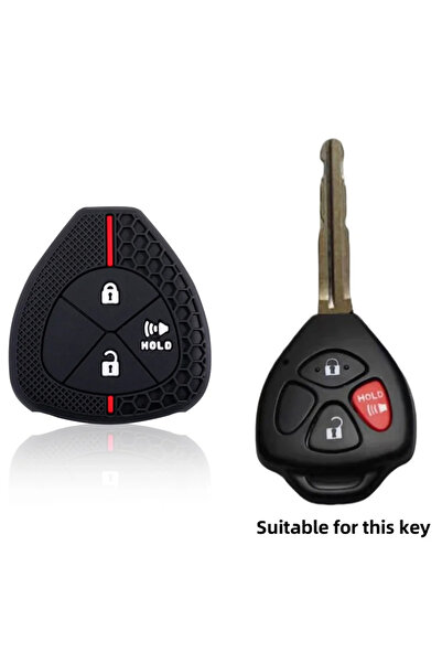 choice2 غطاء مفتاح سيارة سيليكون بثلاثة أزرار من HOLD، مناسب لسيارات تويوتا أ...