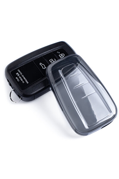 Choice3 1x Key Case Slim Car Key Fob Case Cover Chain For Toyota Camry RAV4 C...