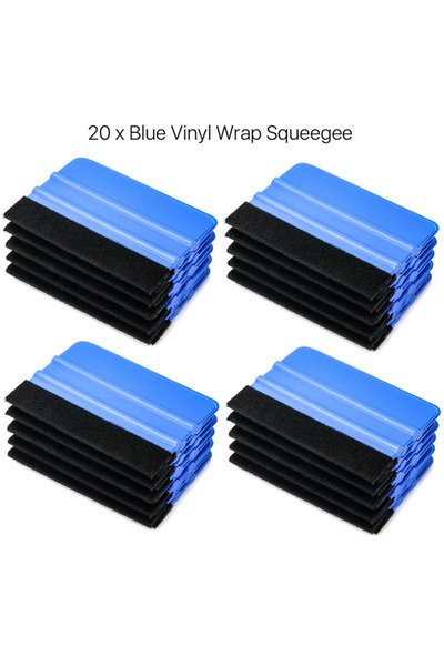 Choice8 20 قطعة من أدوات مسح الفينيل الأزرق، مقاس 4 بوصات، لتثبيت ملصقات السي...