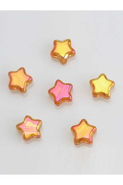 Choice17 jin meihong 50pcs/Lot Crystal Star Pendats 8mm Faceted Glass Loose B...