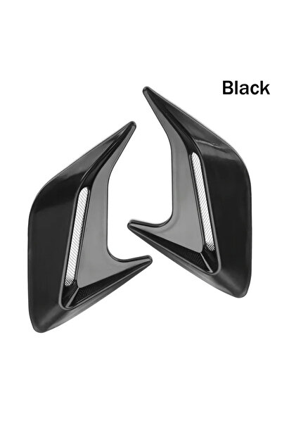 choice2 Black Carbon Fiber Universal Car Shark Gills Fender Side Air Flow Out...