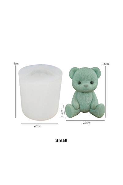 choice2 قالب سيليكون لصنع الشموع على شكل دب تيدي في برطمان عسل، متعدد الأحجام...