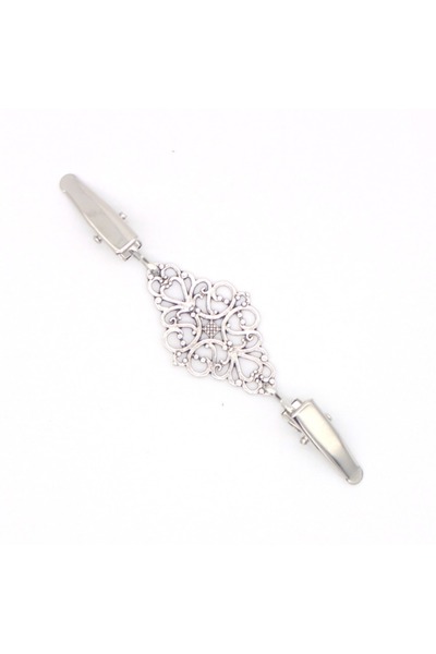 Choice1 Silver Retro Sweater Clips Fasteners Flower Pattern Cardigan Dress Sh...