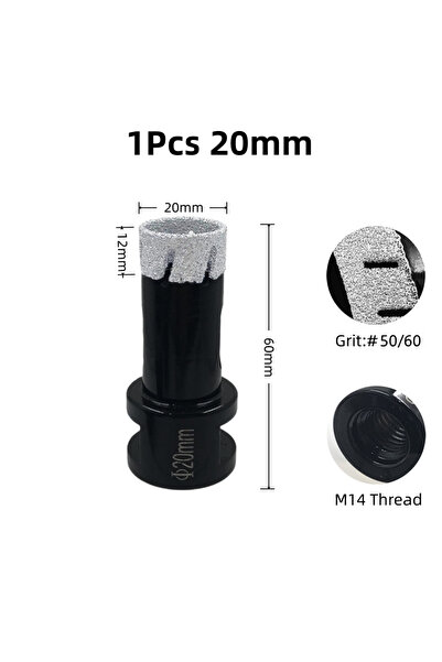 Choice11 1Pcs-20mm M14 Sharp porous inclined hole drill bit 6-100mm marble ho...