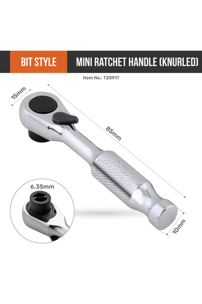 Choice1 Silver 72T Mini Ratchet Sket Wrench Set Double Head Handle with Small...