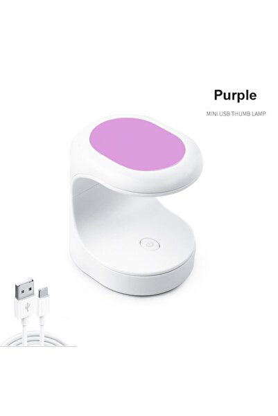 Choice5 مجفف أظافر صغير يعمل بالأشعة فوق البنفسجية، لون بنفسجي، مزود بمصباح، ...