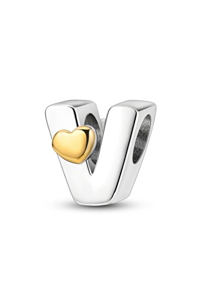 Choice6 KTC874-V خرز فضة إسترليني عيار 925 بتصميم حروف أبجدية يمكنك صنعها بنف...