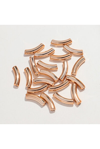 Choice28 8x32mm rose gold 20pcs/lot Acrylic Thin Bamboo Tube Beads Solid Colo...