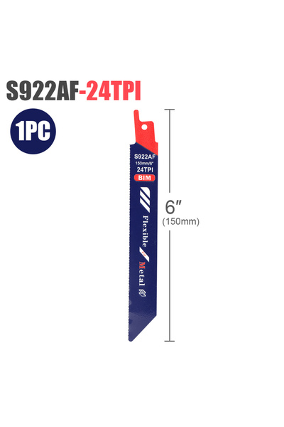 Choice5 1pc S922AF CMCP 150mm 18TPI Reciprating Saw Blades Bi-Metal Sabre Saw...