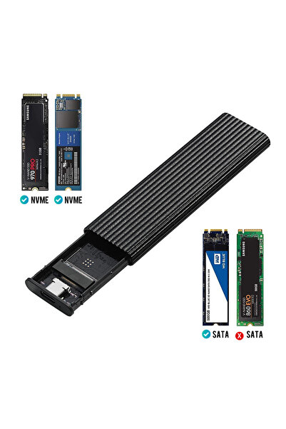 Choice11 NVME in NGFF-1 Aluminum Alloy M.2 HDD Enclosure Case Hard Drive Box ...