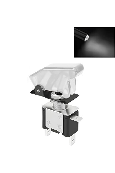 Choice3 WHITE 12V 20A Toggle Switch LED Switch Car Auto Cover LED Light With ...