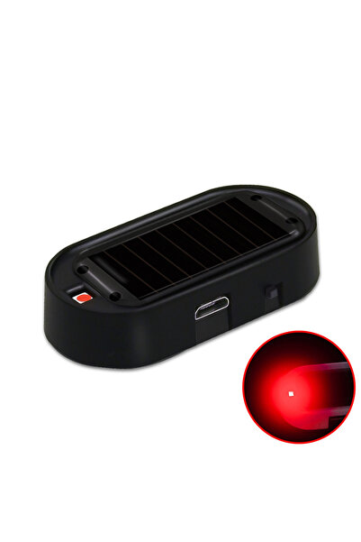 choice2 مصباح أمان وهمي للسيارة من دوتريو، أسود وأحمر، قطعة واحدة، يعمل بالطا...