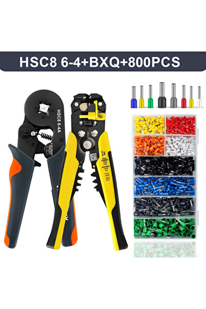 Choice4 6-4 BXQ 800 قطعة من أدوات تعرية وتجعيد الأسلاك ذاتية الضبط، سداسية ال...