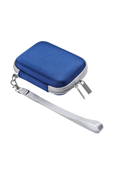 Choice1 Blue EVA Hard Drive Case Shkproof Protective Travel Case with Mesh Ba...