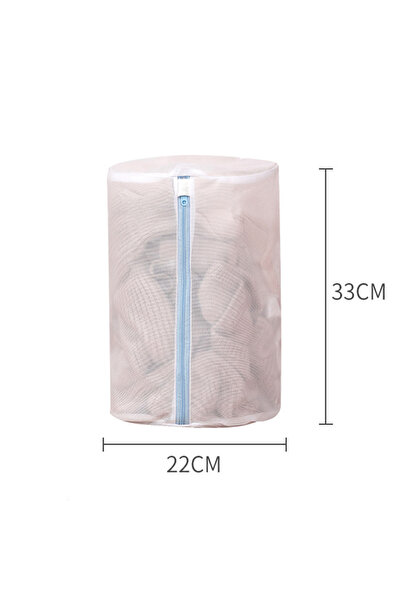 Choice5 حقيبة غسيل زرقاء بسحاب، مقاس 22×33 سم، مصنوعة من شبكة دقيقة عالية الج...