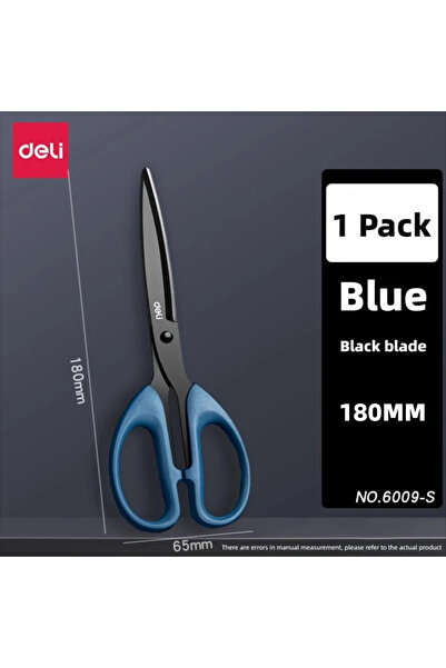 Choice11 مقص 6009-S أزرق ديلي أسود من الفولاذ المقاوم للصدأ، 210/175 مم، أدوا...