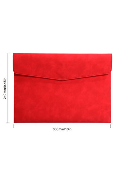 Choice1 Red PU Leather A4 Dument Bag, 7 Colors, File Folder for Office & Trav...