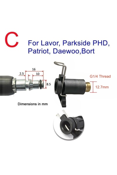 Choice3 C G14 Pressure Washer Pipe Converter For KARCHER LAVOR NILFISK STIHL ...