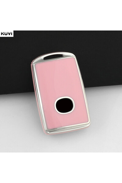 Choice5 غطاء حماية وردي اللون من مادة TPU لسلسلة مفاتيح السيارة، متوافق مع ما...