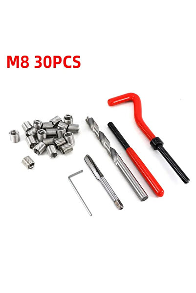 choice2 M8 30pc Stainless Steel Helical Thread Repair Inserts Kit, M5/M6/M8 F...