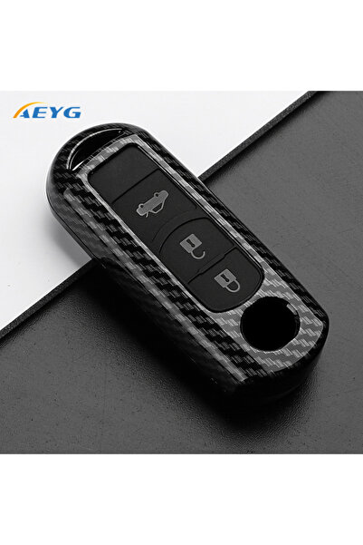 Choice5 غطاء مفتاح سيارة من ألياف الكربون A3 ABS لمازدا 2، 3، 5، 6، BL، BM، G...
