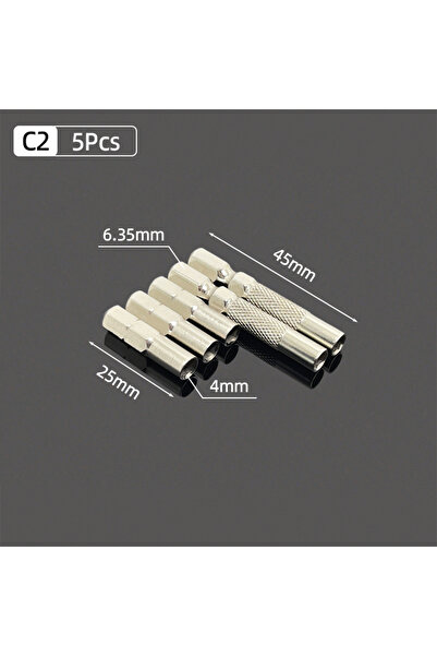 Choice13 مجموعة رؤوس مفكات دقيقة C2 مكونة من 5 قطع، مقاس 4 مم، برؤوس مشقوقة و...