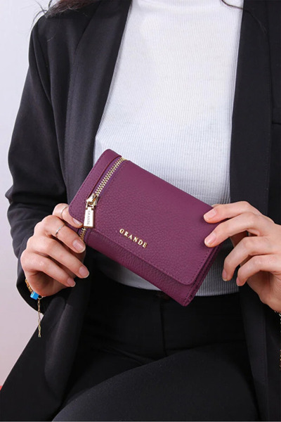 Grande Women's Genuine Leather Wallet Portfolio