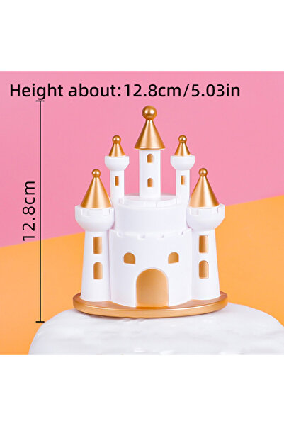 Choice17 Gold Castle Princess Cake Topper Happy Birthday Castle Prince Cake D...