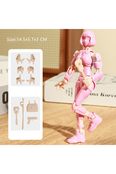 Choice8 Pink 3D Printed Mannequin Dummy Magical Beauty Girl Action Figure Mul...