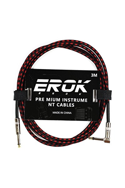 Choice11 3M-Red EROK 1.5M/3M/6M/10M Premium Guitar Cable 1/4 Inch Instrument ...