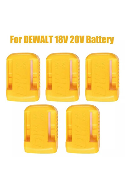 Choice4 علبة تخزين بطاريات صفراء اللون من ديوالت، 5 قطع، حامل بطاريات، رف، عل...