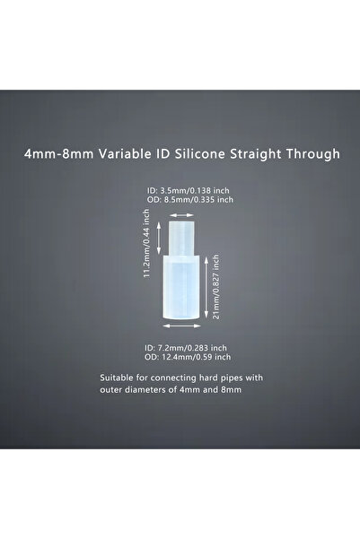 Choice8 4mm-8mm 5pcs 1pc 5pcs Silicone Flexible Repair Reducing Diameter Hard...