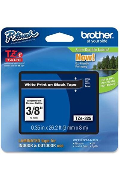 Brother TZE325 labels (black/white)