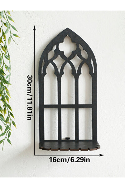 Choice6 TK092-MS8641 قطعة واحدة من ديكور حائط خشبي مجوف على الطراز القوطي، إط...