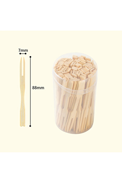 Choice1 100pcs in Box 100/200/750pcs Disposable Fruit Fork Cake ks Fruit Bamb...