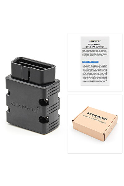 choice2 جهاز فحص السيارات KONNWEI ELM327 V1.5 أسود اللون، مزود بتقنية بلوتوث ...