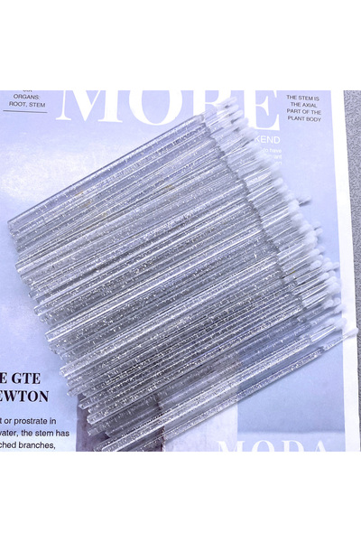 choice2 ١٠٠ قطعة فضية، ١٠٠ قطعة من فرش الماسكارا الدقيقة للاستخدام مرة واحدة،...